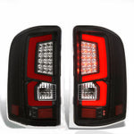 Black Led Tube Brake Tail Lights Lamps Pair For 2007-2013 Chevy Silverado 1500