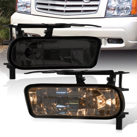 Smoke Driving Fog Lights Lamps Bulbs Set Left+Right For 2002-2006 Caddy Escalade